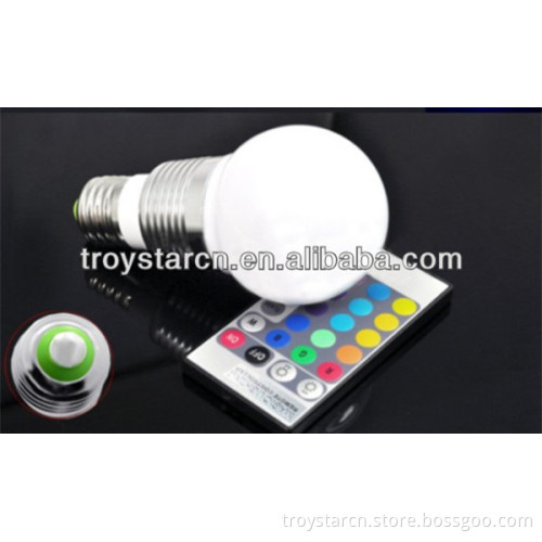 Worldwide distributors wanted color changing led light bulb E27 rgb led bulb with remote controller 3-10W is available